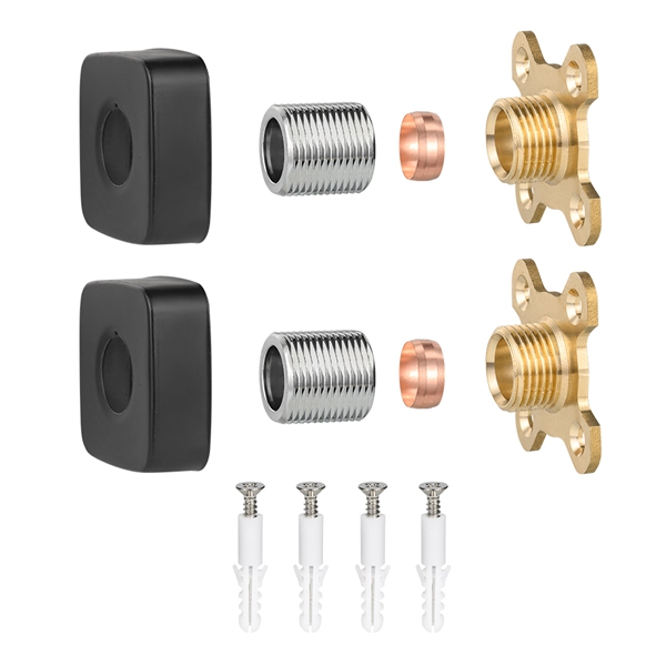 لوحة صنبور دش مربعة سوداء