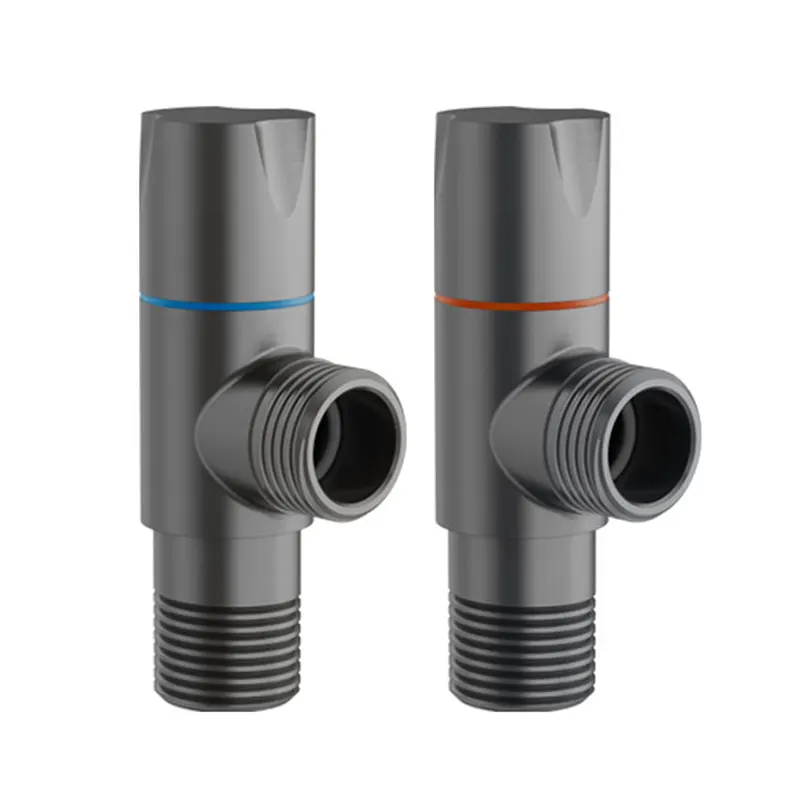 صمام زاوية نحاسي رمادي