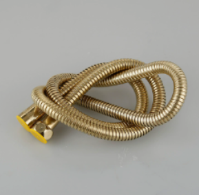 خرطوم دش متعدد الحجم من الفولاذ المقاوم للصدأ، أنبوب سحب EPDM مقاوم للانفجار لبخاخ الشطاف وصمام زاوية المرحاض