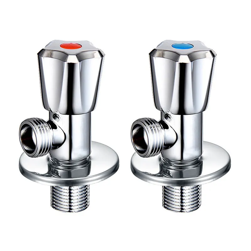 صمام زاوية نحاسي من قطعة واحدة