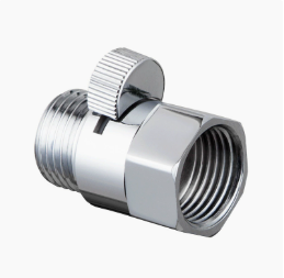 صمام زاوية من النحاس الصلب مقاس 1/2 بوصة، صمام إغلاق مستقيم، موصل ذكر وأنثى، التحكم في التدفق لرذاذ المرحاض والدش