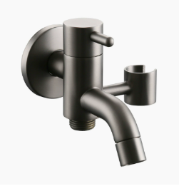 صنبور بارد فردي من النحاس الصلب، صنبور متعدد الاستخدامات للغسالة وحوض الممسحة مع صمام زاوية مسدس الرش