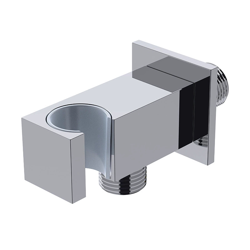 صمام زاوية مربع من النحاس الصلب مع دعامة تثبيت، صمام إيقاف مخرج جدار الماء الساخن والبارد للصنبور