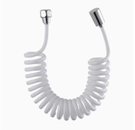 خرطوم دش مرن قابل للسحب من مادة TPU بطول 2.3 متر، أنبوب زنبركي ملفوف لبخاخ الشطاف